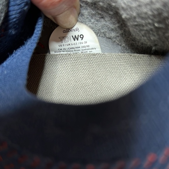 Allbirds Navy & Orange Tree Dasher Size 9 - Picture 8 of 8